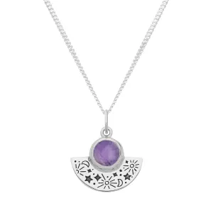 NIGHTFALL - Sterling Silver & Amethyst Necklace