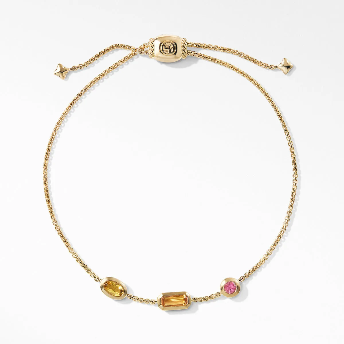 Novella Chain Bracelet in Citrine, Yellow Beryl, and Pink Tourmaline