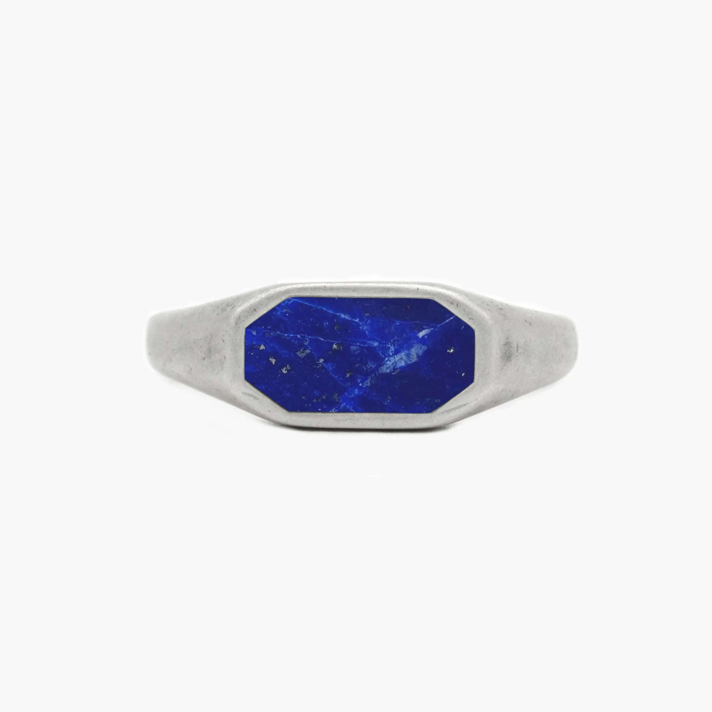 Octagon Signet Ring With Lapis Lazuli Stone