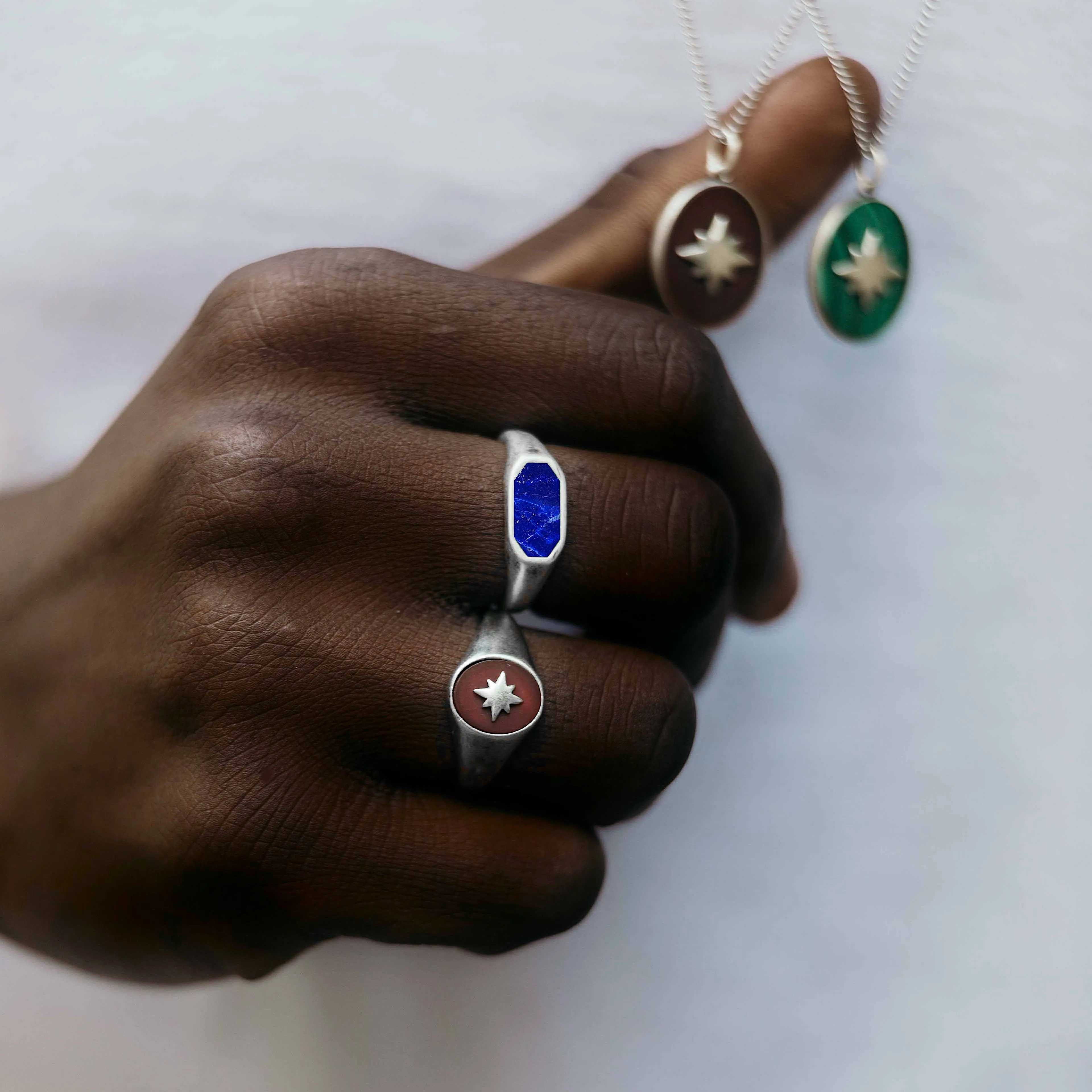 Octagon Signet Ring With Lapis Lazuli Stone