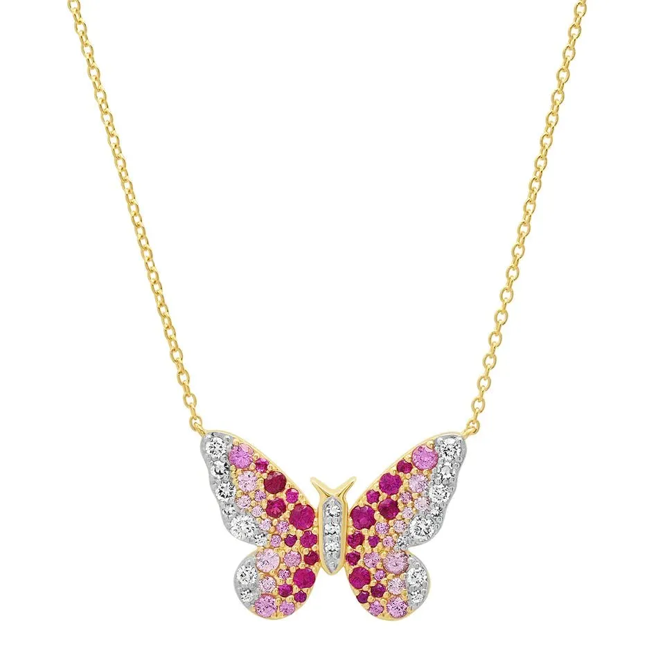 Ombre Butterfly Necklace