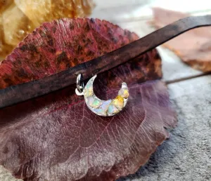 Opal Moon charm choker