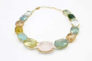 Oval Aquamarine 18kt Necklace