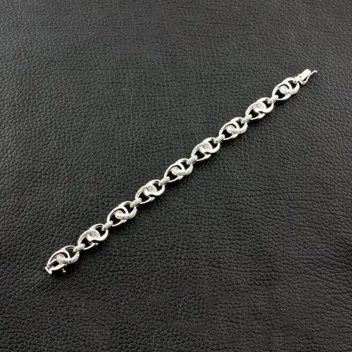 Oval Link Diamond Bracelet