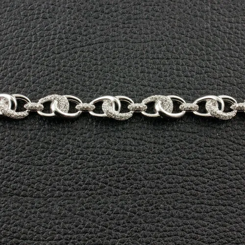 Oval Link Diamond Bracelet