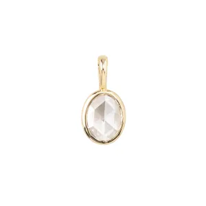 Oval Rose Cut Diamond Bezel Charm