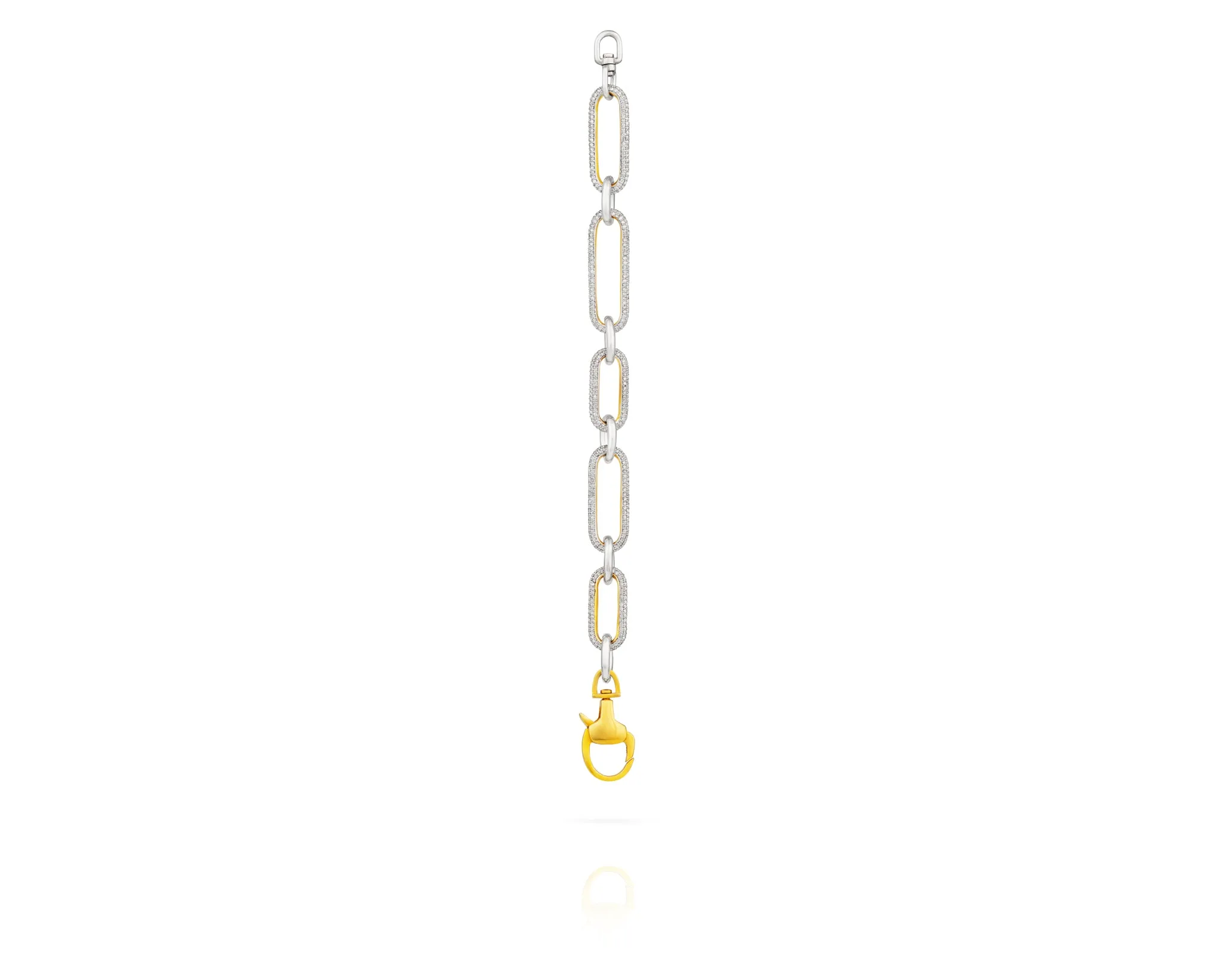 Paperclip Chain Bracelet | Gold Diamond