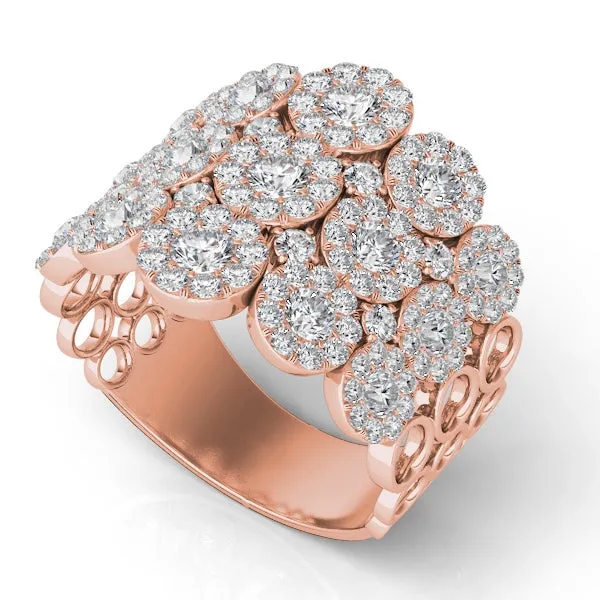 Pave Diamond Cluster Wide Band