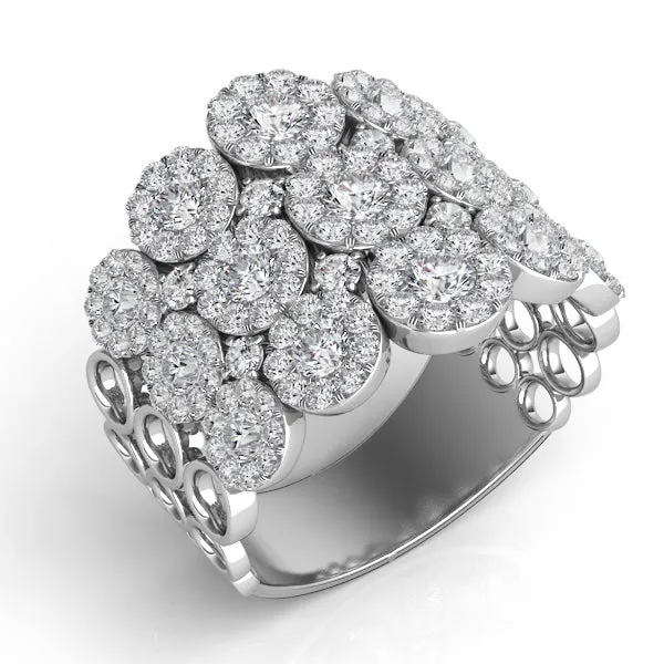 Pave Diamond Cluster Wide Band