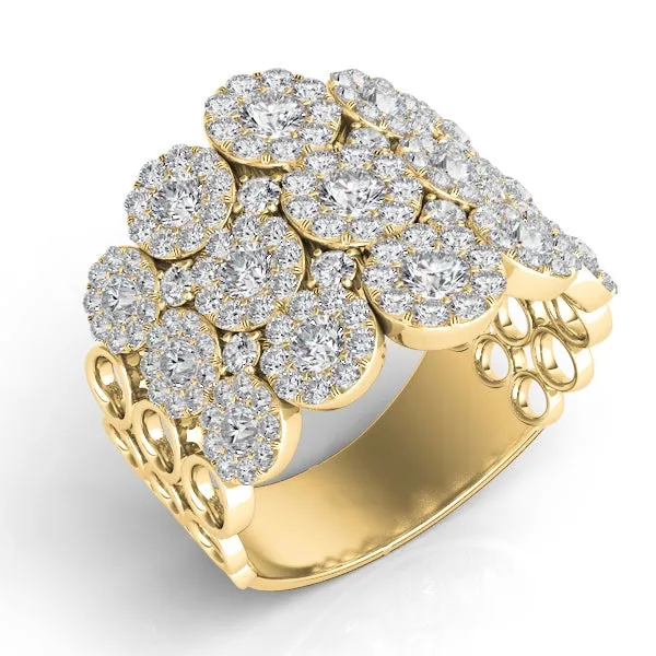 Pave Diamond Cluster Wide Band