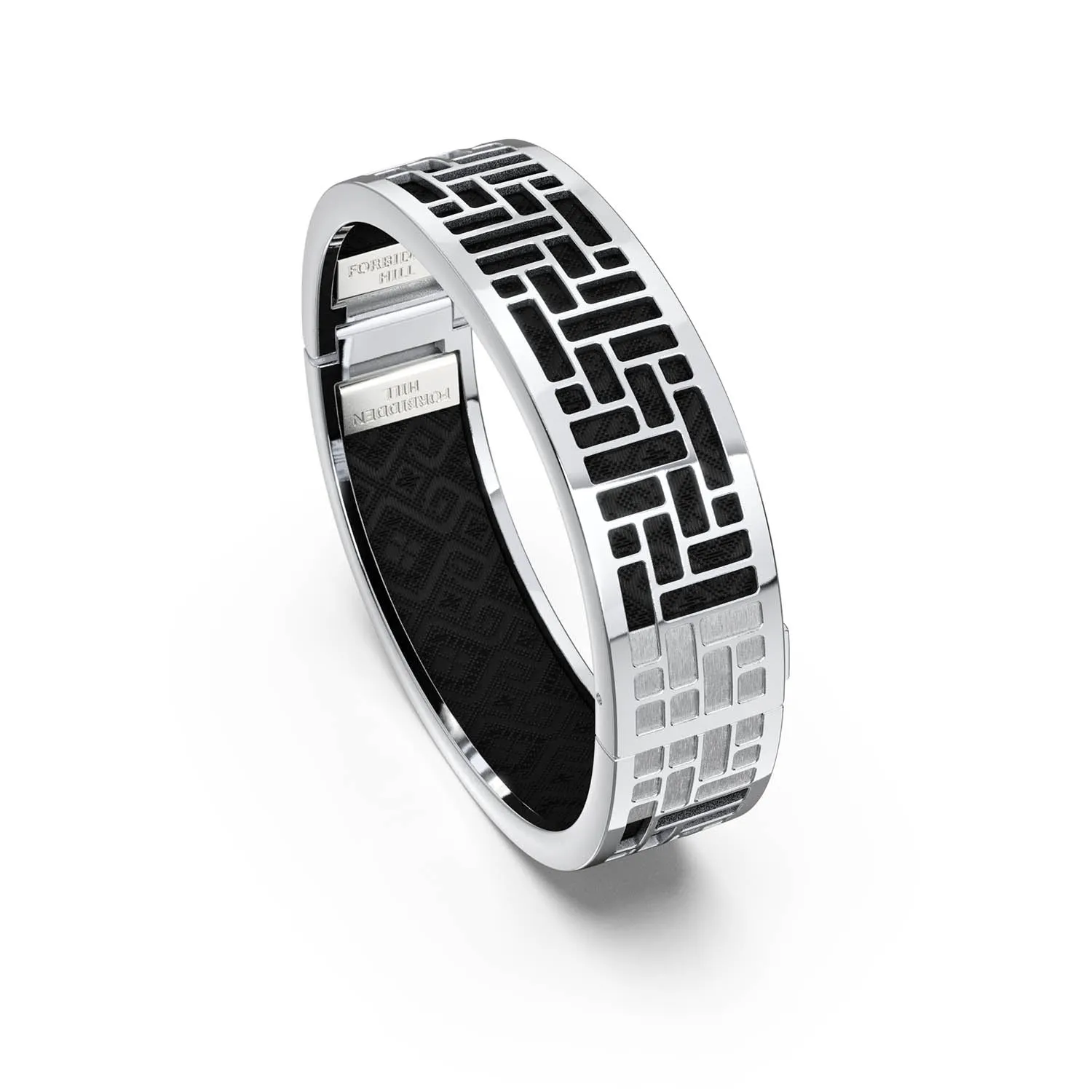 Pavilion Bangle - Obsidian Black - Sterling Silver