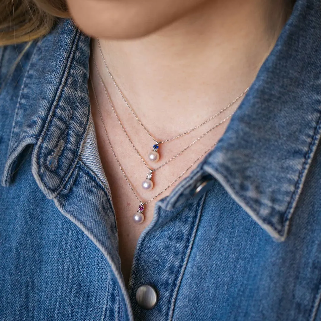 Pearl and Sapphire Pendant