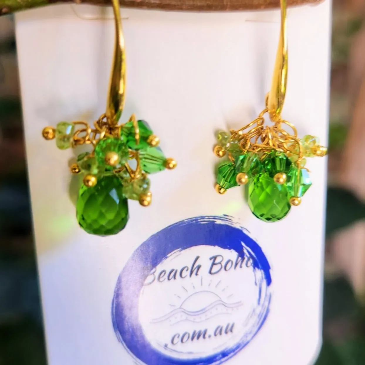 PETITIE PERIDOT - STUNNING BOHO PERIDOT DANGLES