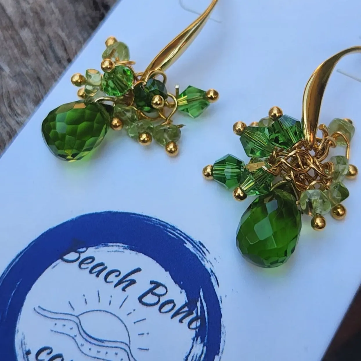 PETITIE PERIDOT - STUNNING BOHO PERIDOT DANGLES