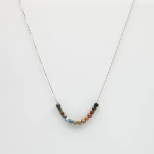 Pietersite Adjustable Slide Chain Gemstone Necklace