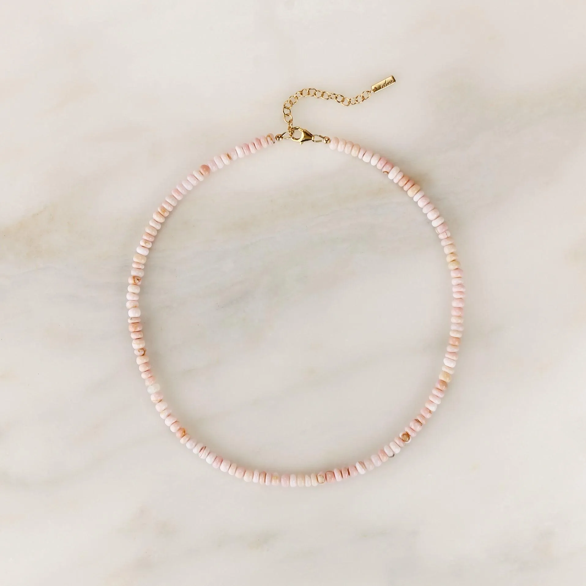 Pink Opal Beaded Necklace