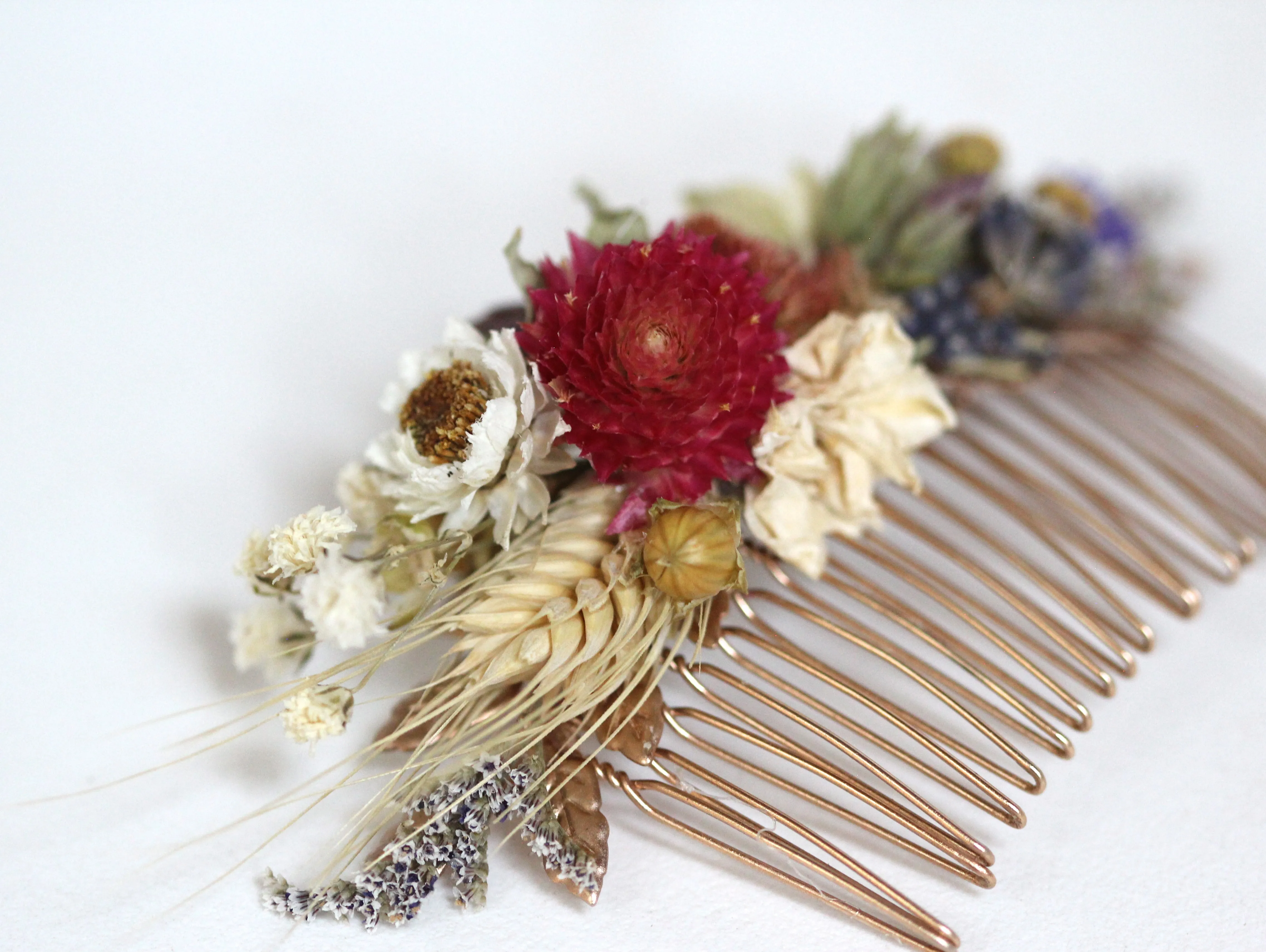 Preorder * Sunshine Dried Flowers Hair Comb