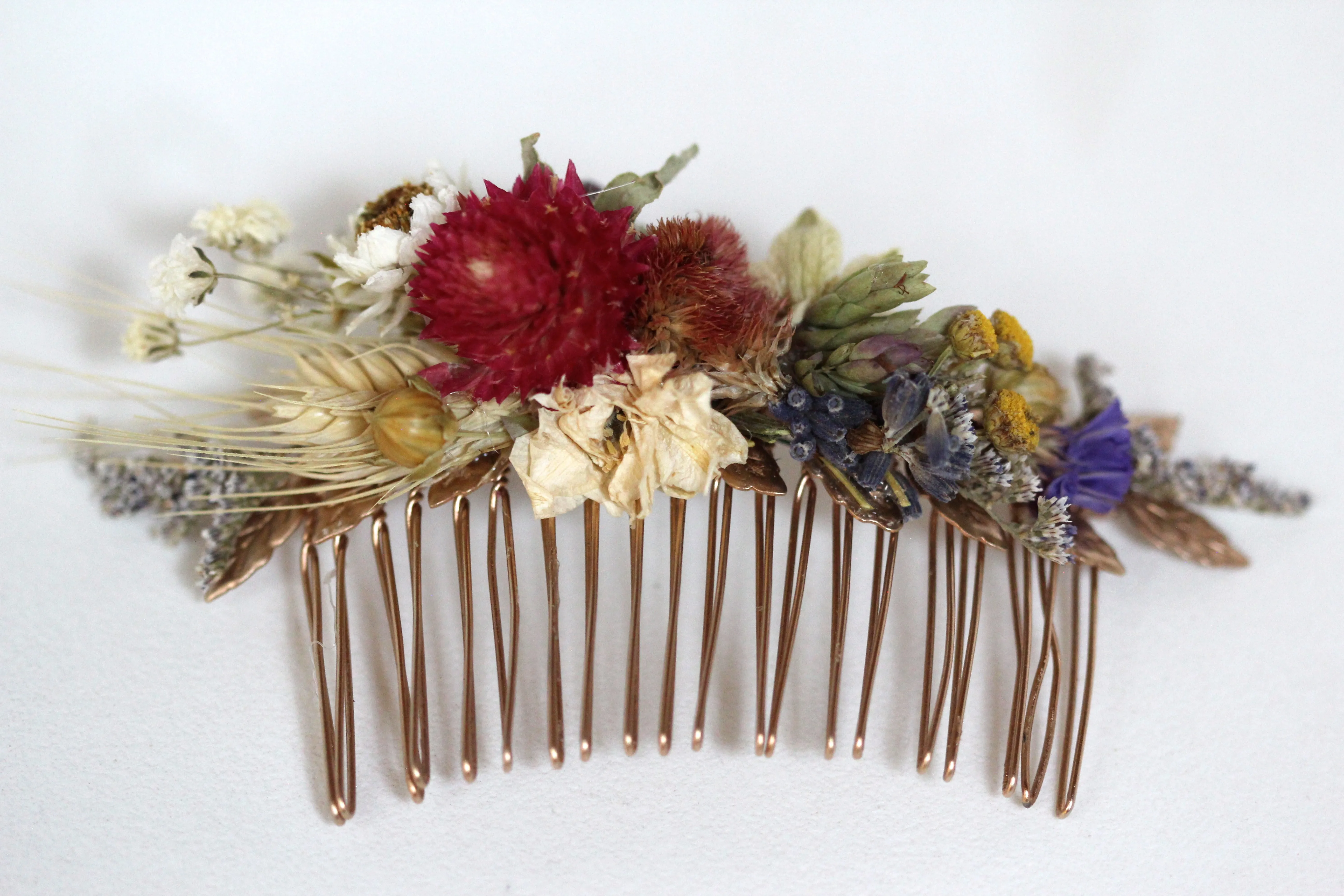 Preorder * Sunshine Dried Flowers Hair Comb