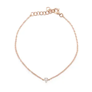 Prong Set Pear Shaped Diamond Chain Bracelet