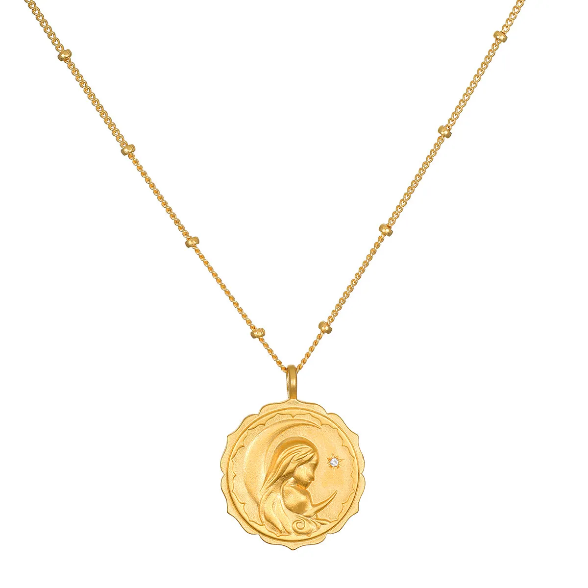 Protective Goddess Gold Necklace