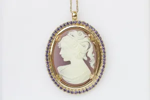 PURPLE Cameo Necklace