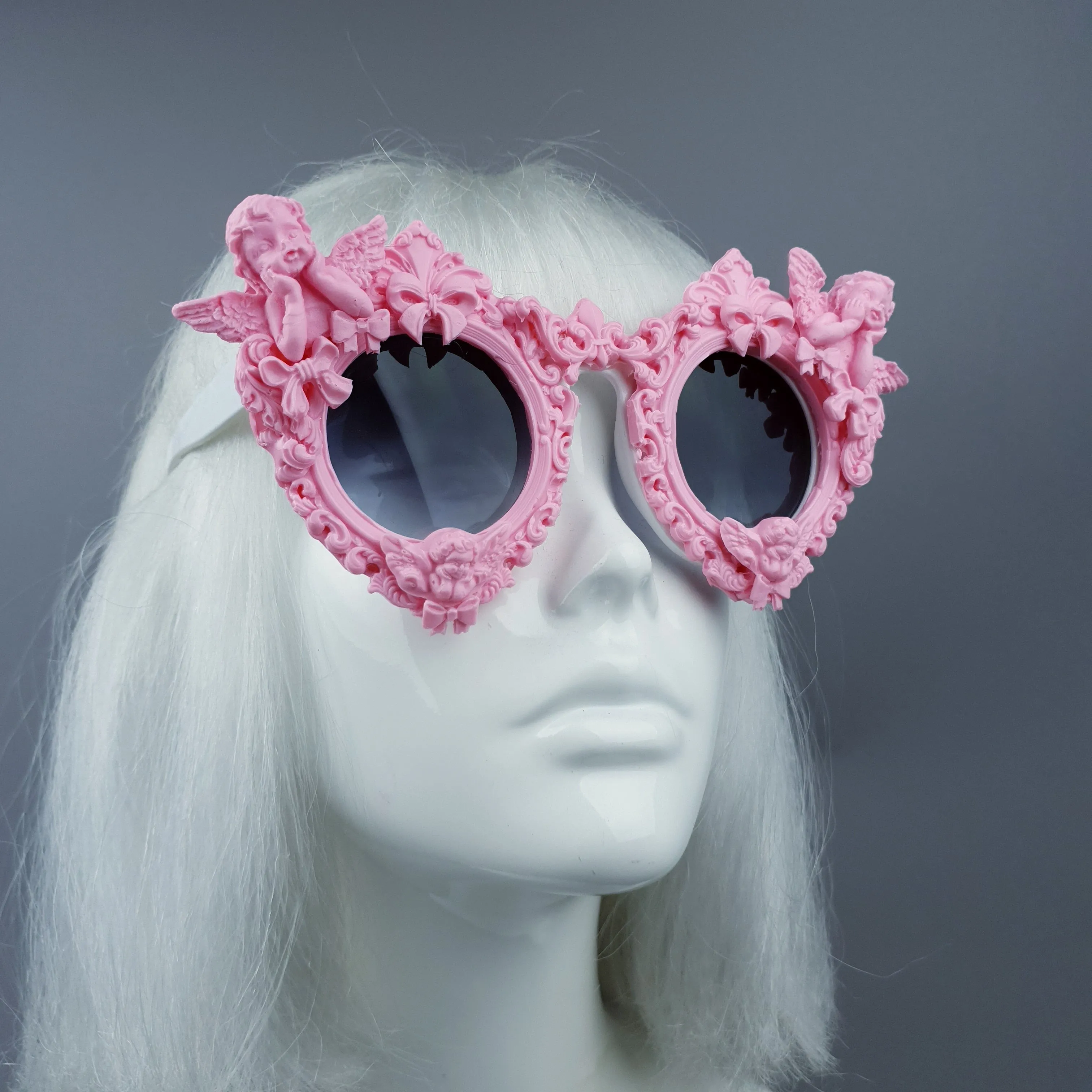 "Bellerose" Pastel Pink Filigree & Cherub Sunglasses