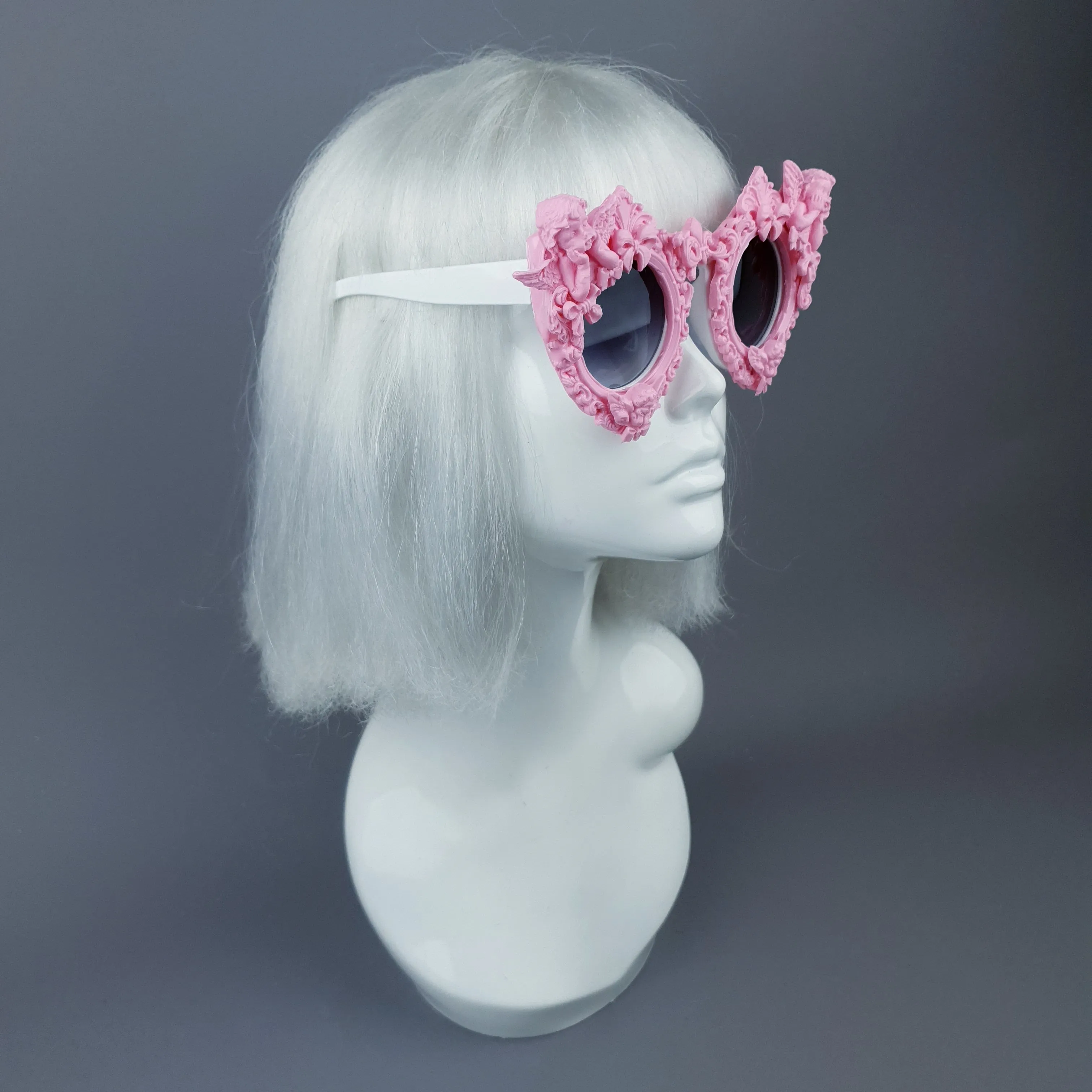 "Bellerose" Pastel Pink Filigree & Cherub Sunglasses