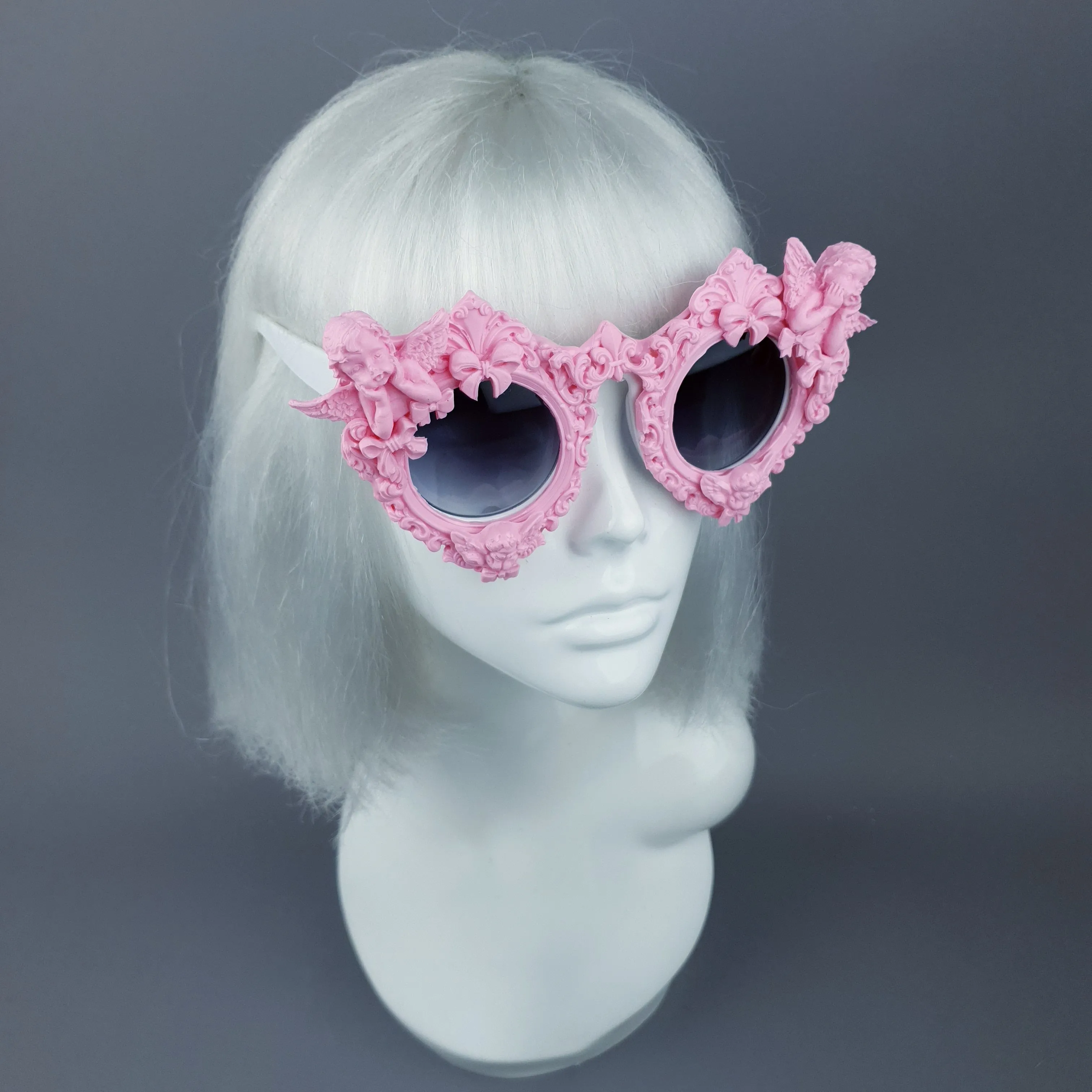 "Bellerose" Pastel Pink Filigree & Cherub Sunglasses