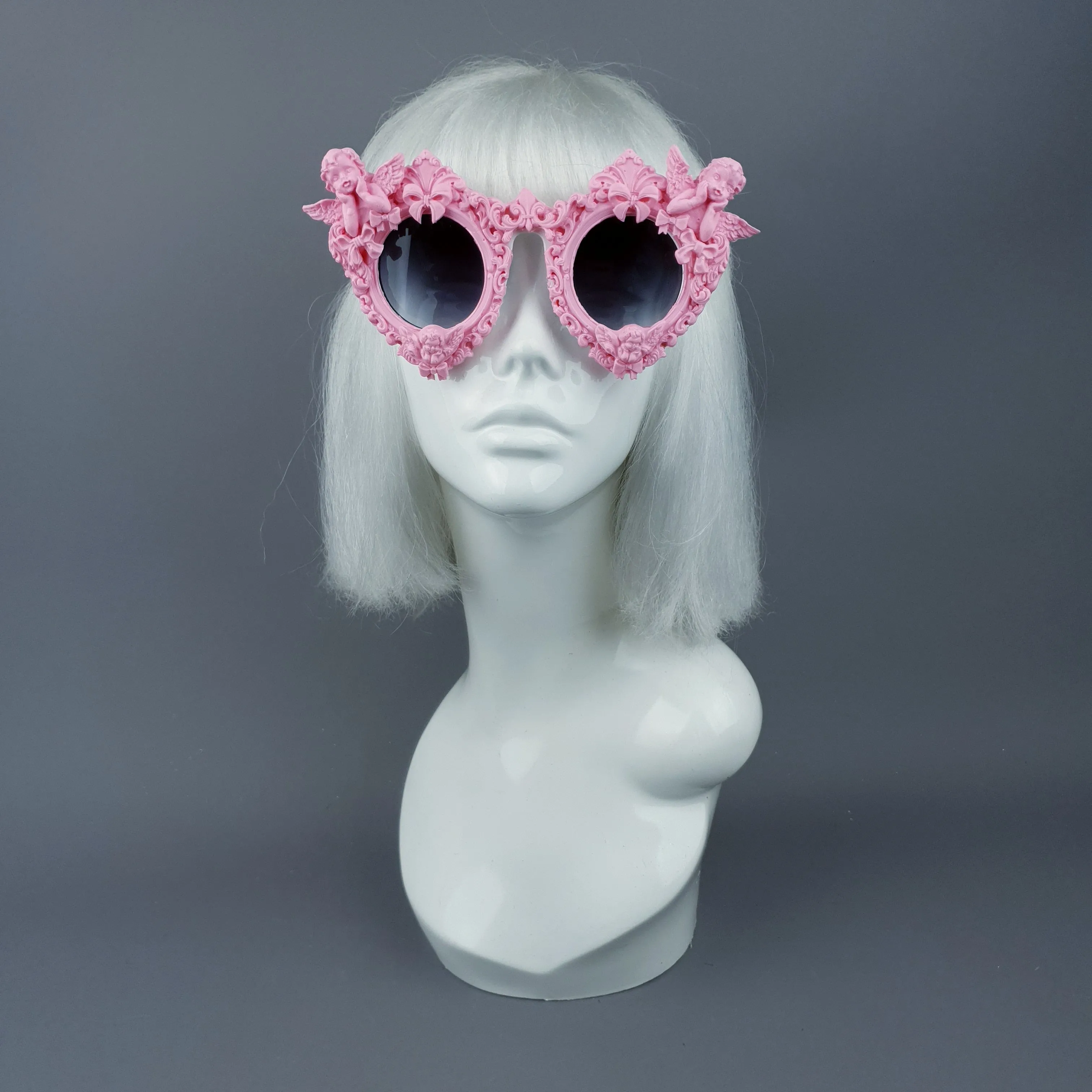 "Bellerose" Pastel Pink Filigree & Cherub Sunglasses