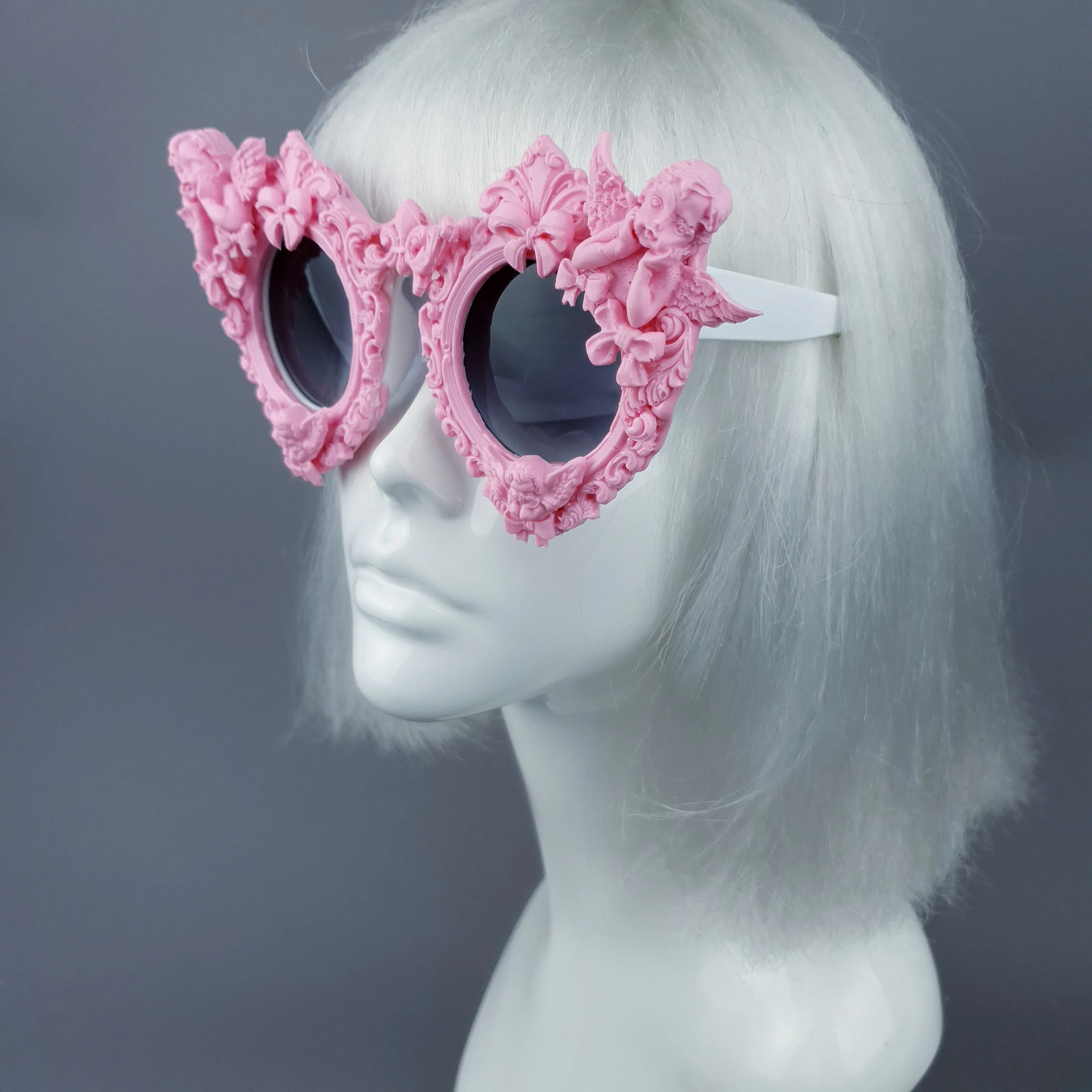 "Bellerose" Pastel Pink Filigree & Cherub Sunglasses