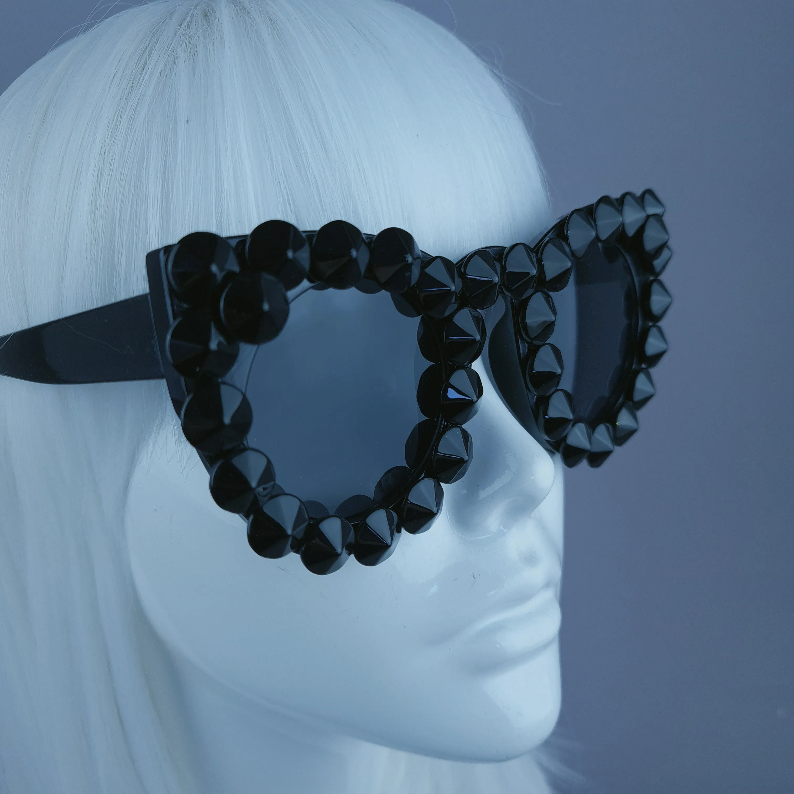 "Dyrk" Black Gem Cat Eye Sunglasses