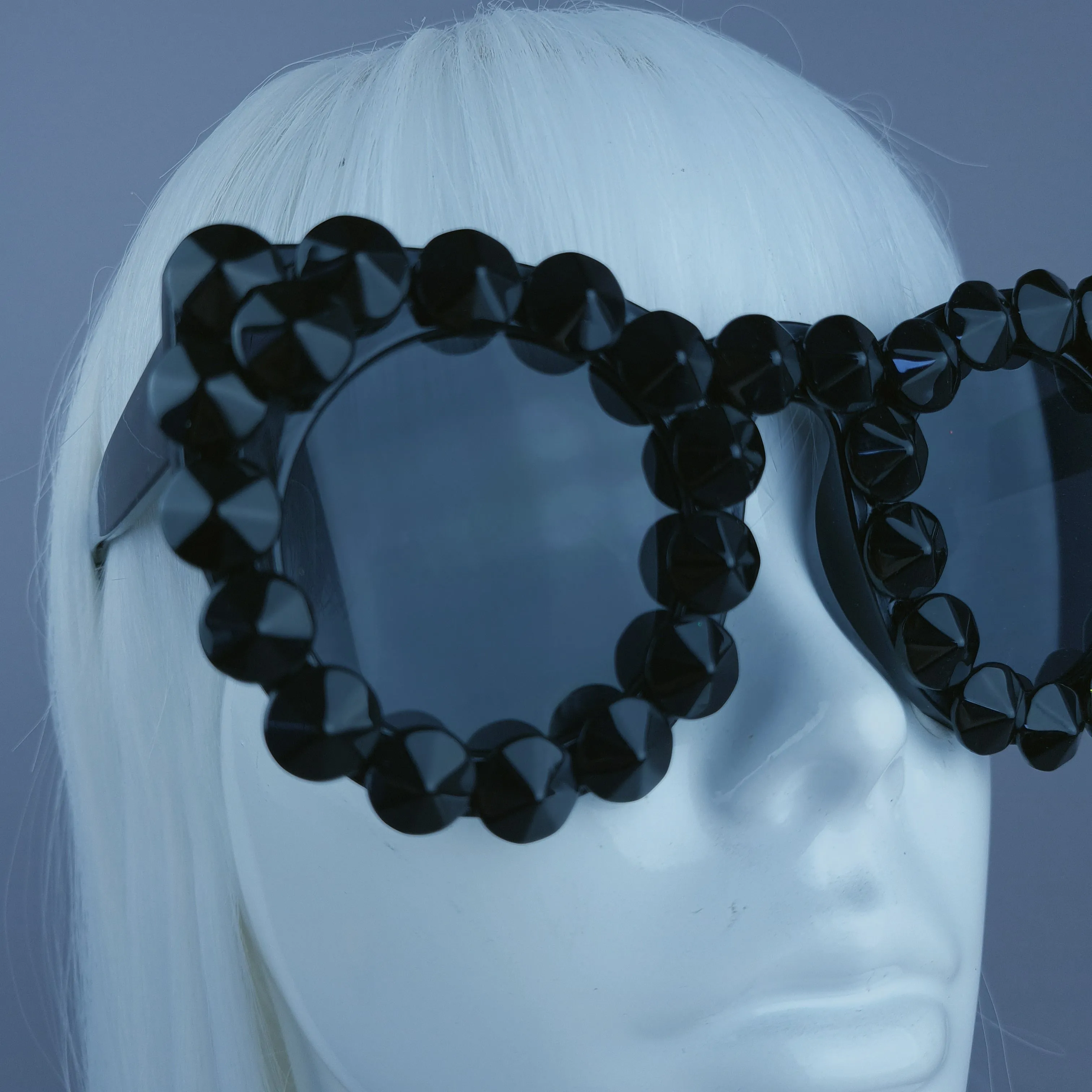 "Dyrk" Black Gem Cat Eye Sunglasses