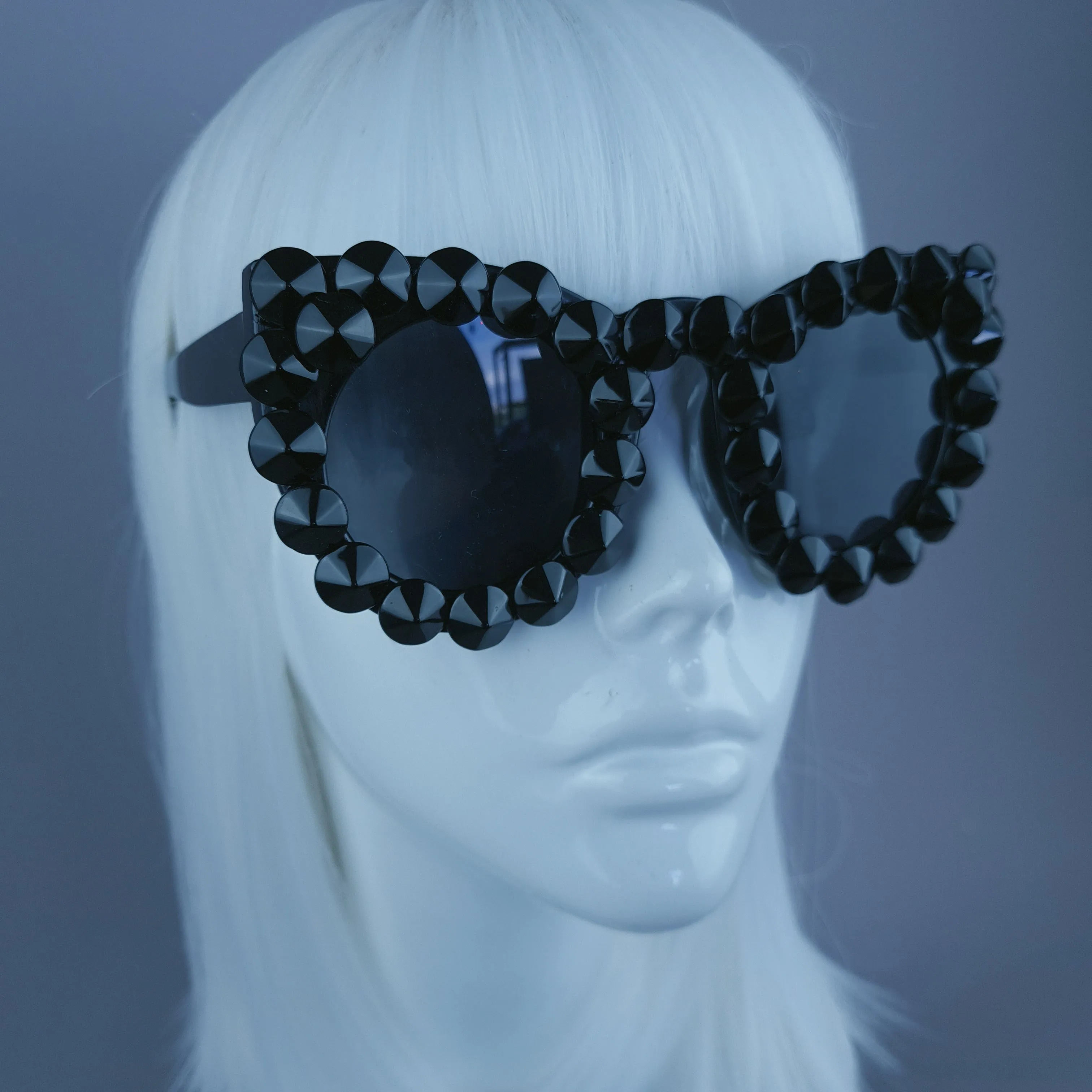 "Dyrk" Black Gem Cat Eye Sunglasses