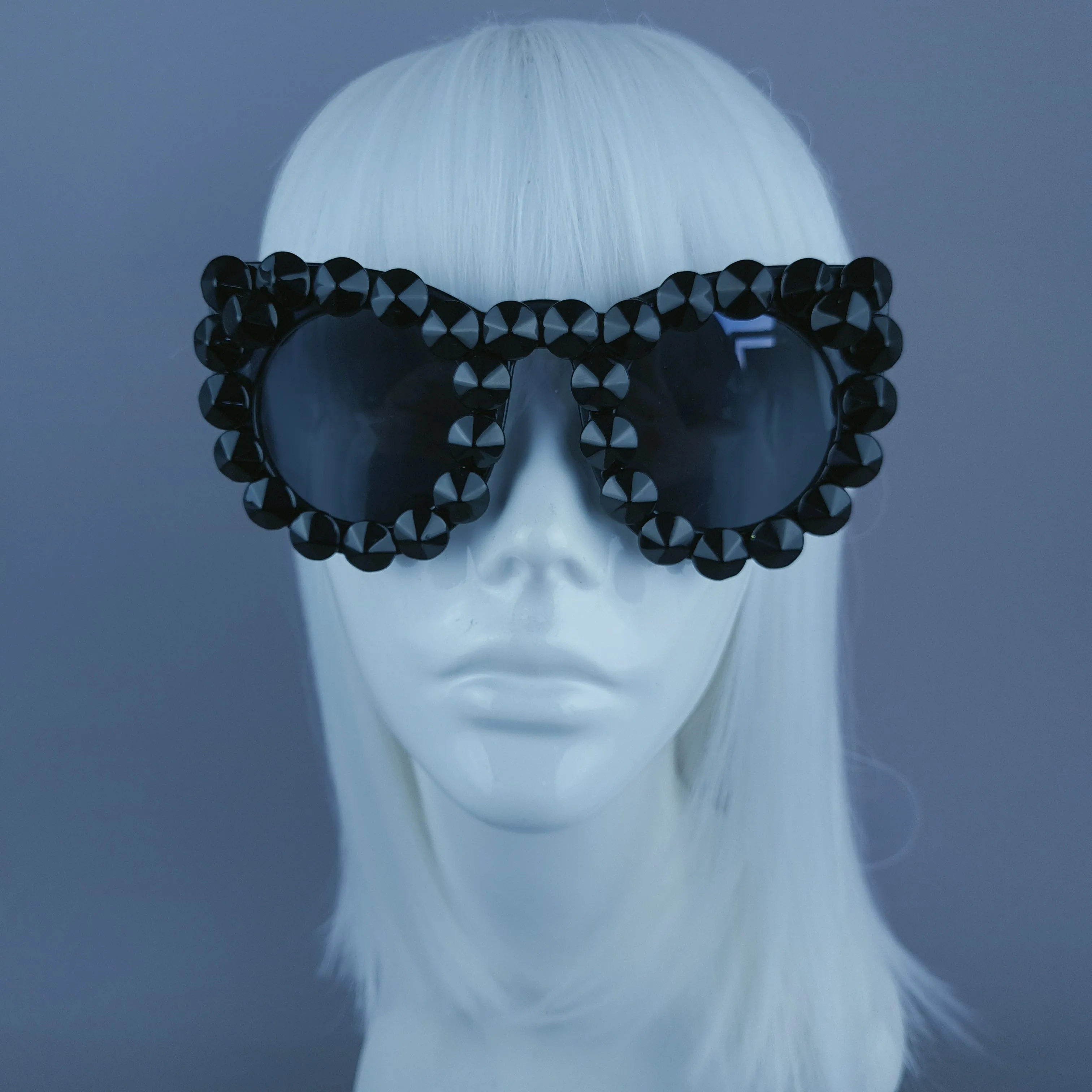 "Dyrk" Black Gem Cat Eye Sunglasses