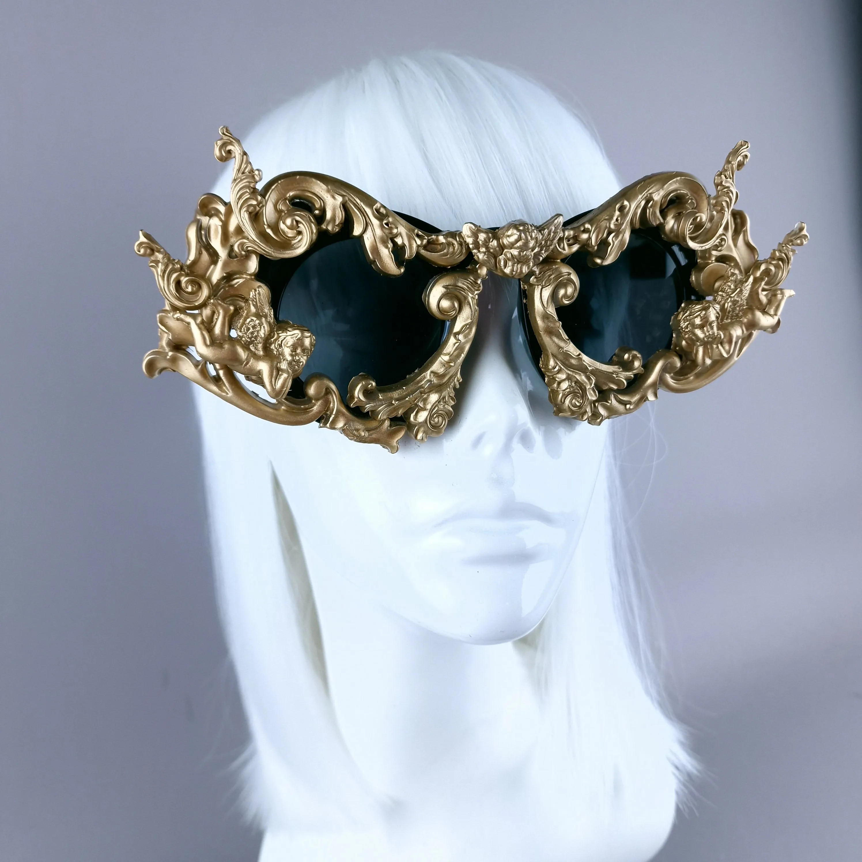 "Glory" Gold Filigree Ornate Unisex Sunglasses