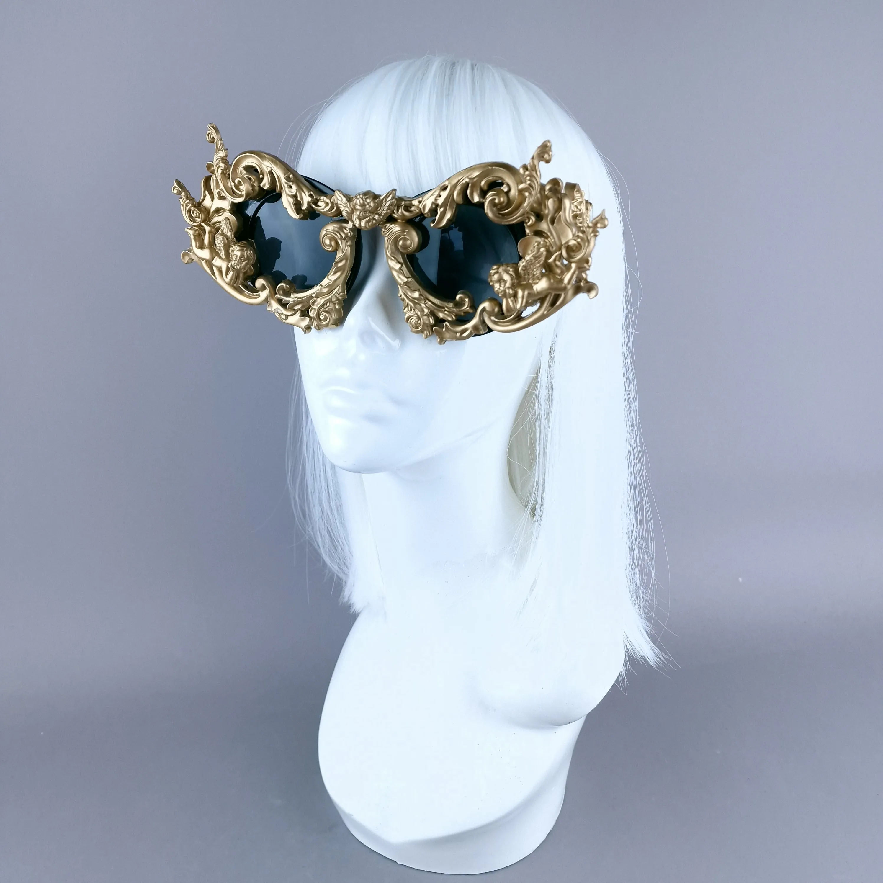 "Glory" Gold Filigree Ornate Unisex Sunglasses