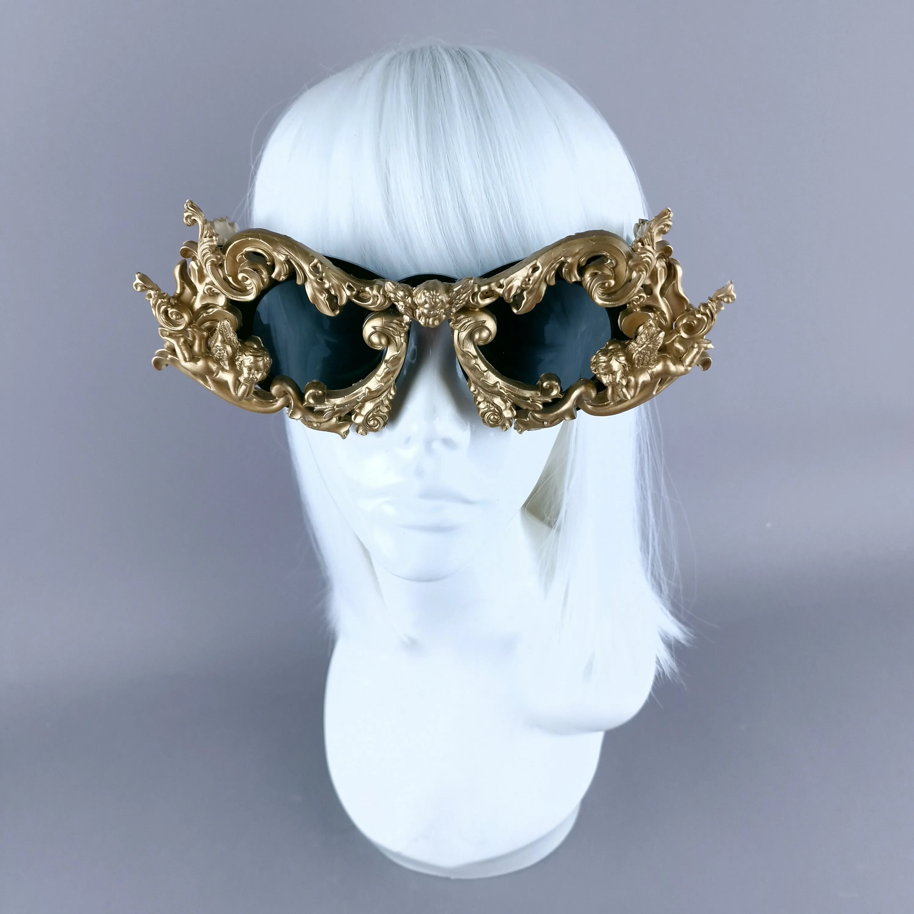 "Glory" Gold Filigree Ornate Unisex Sunglasses