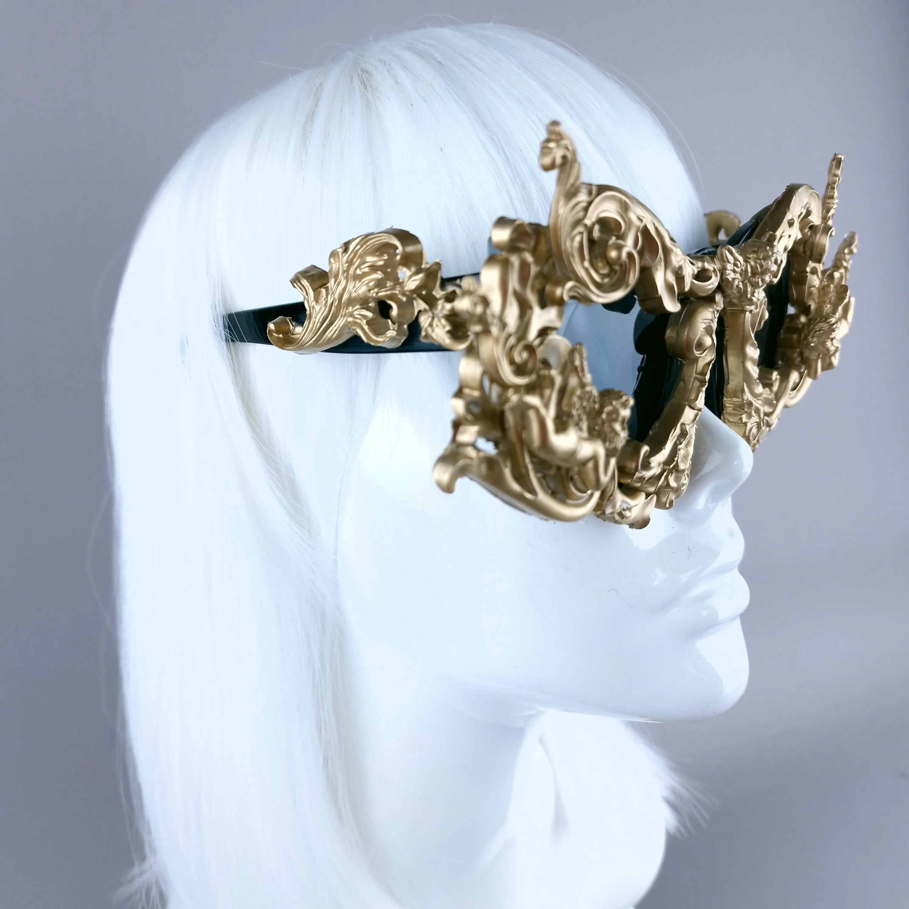 "Glory" Gold Filigree Ornate Unisex Sunglasses