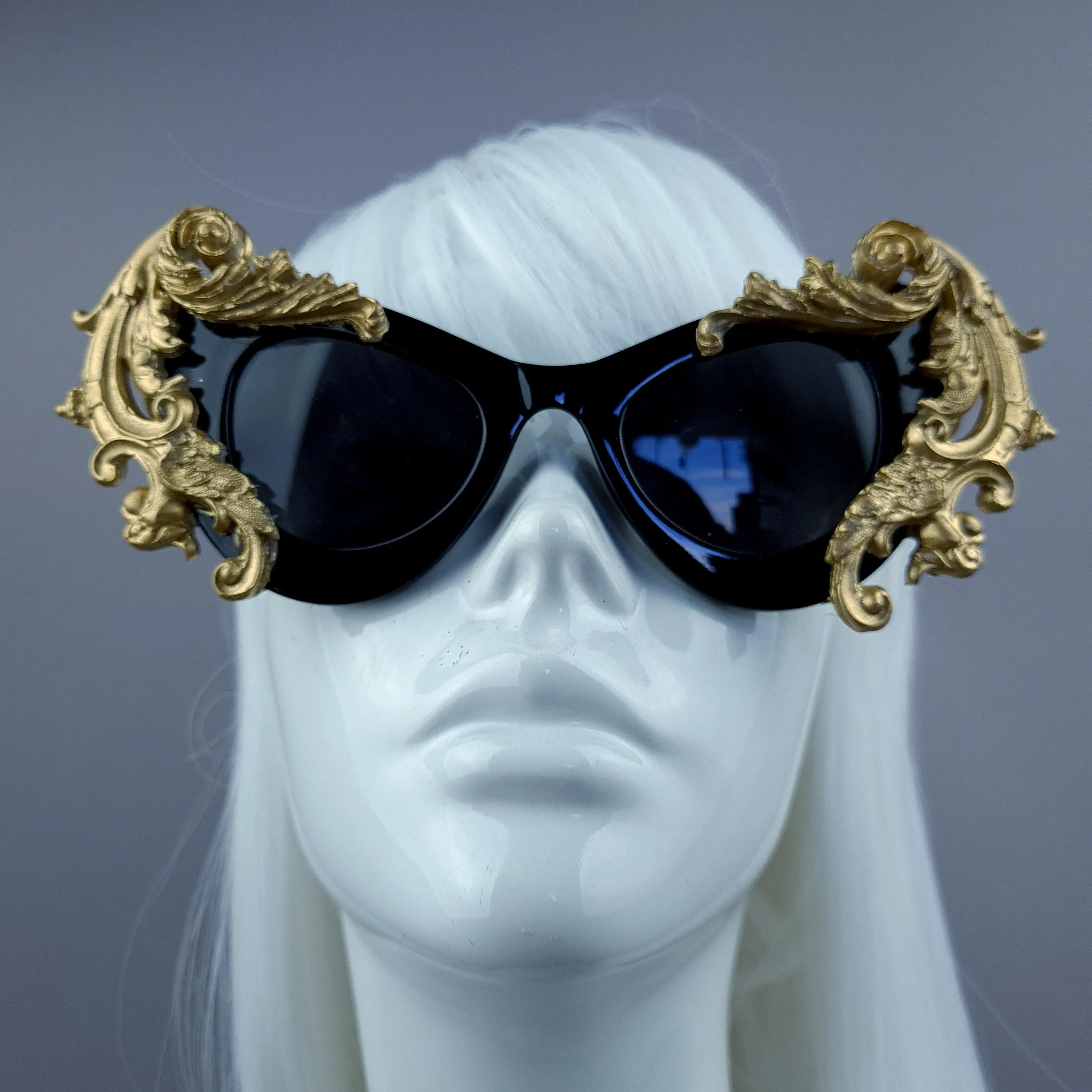 "Orion" Gold Filigree Catseye Sunglasses