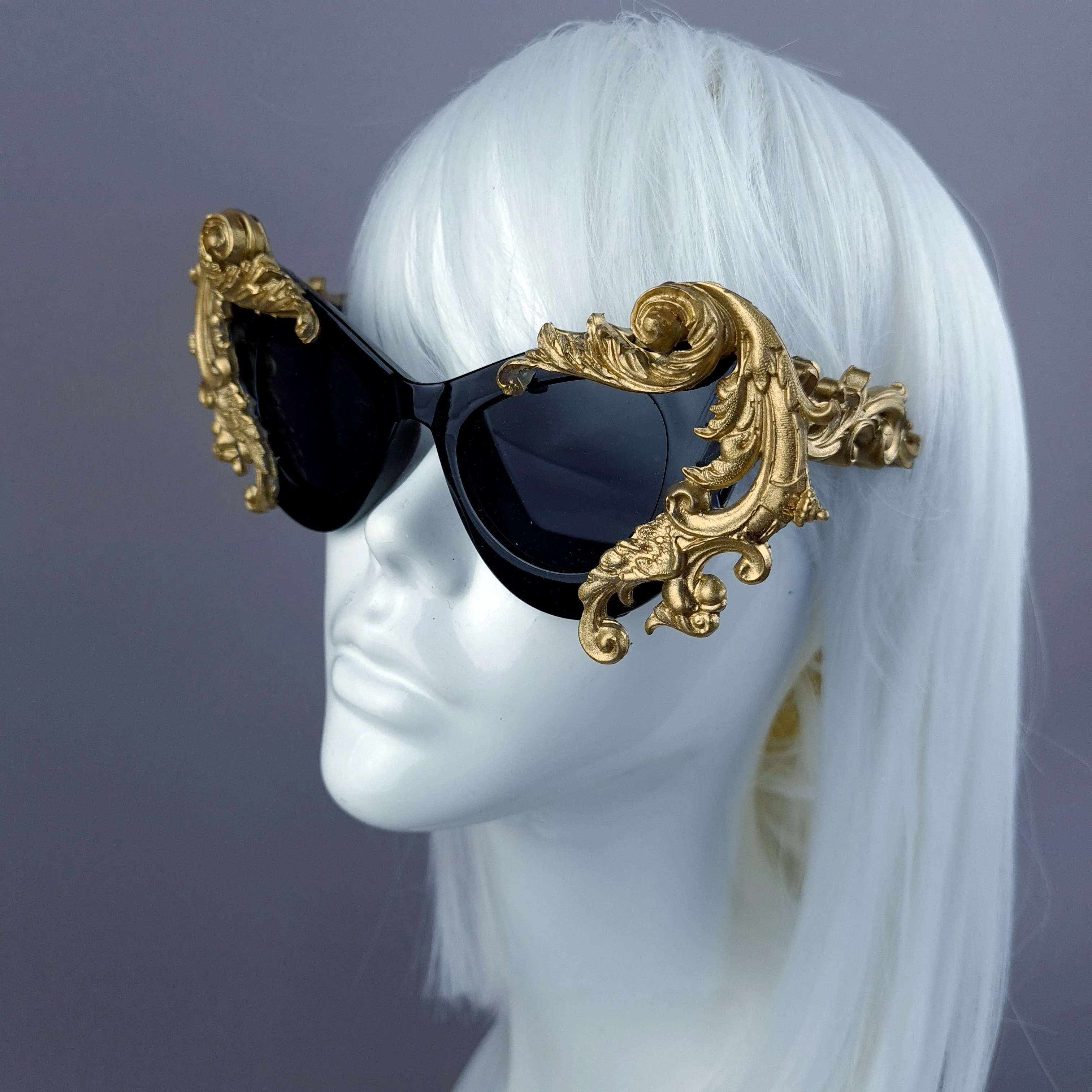 "Orion" Gold Filigree Catseye Sunglasses