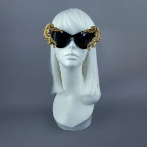 "Orion" Gold Filigree Catseye Sunglasses