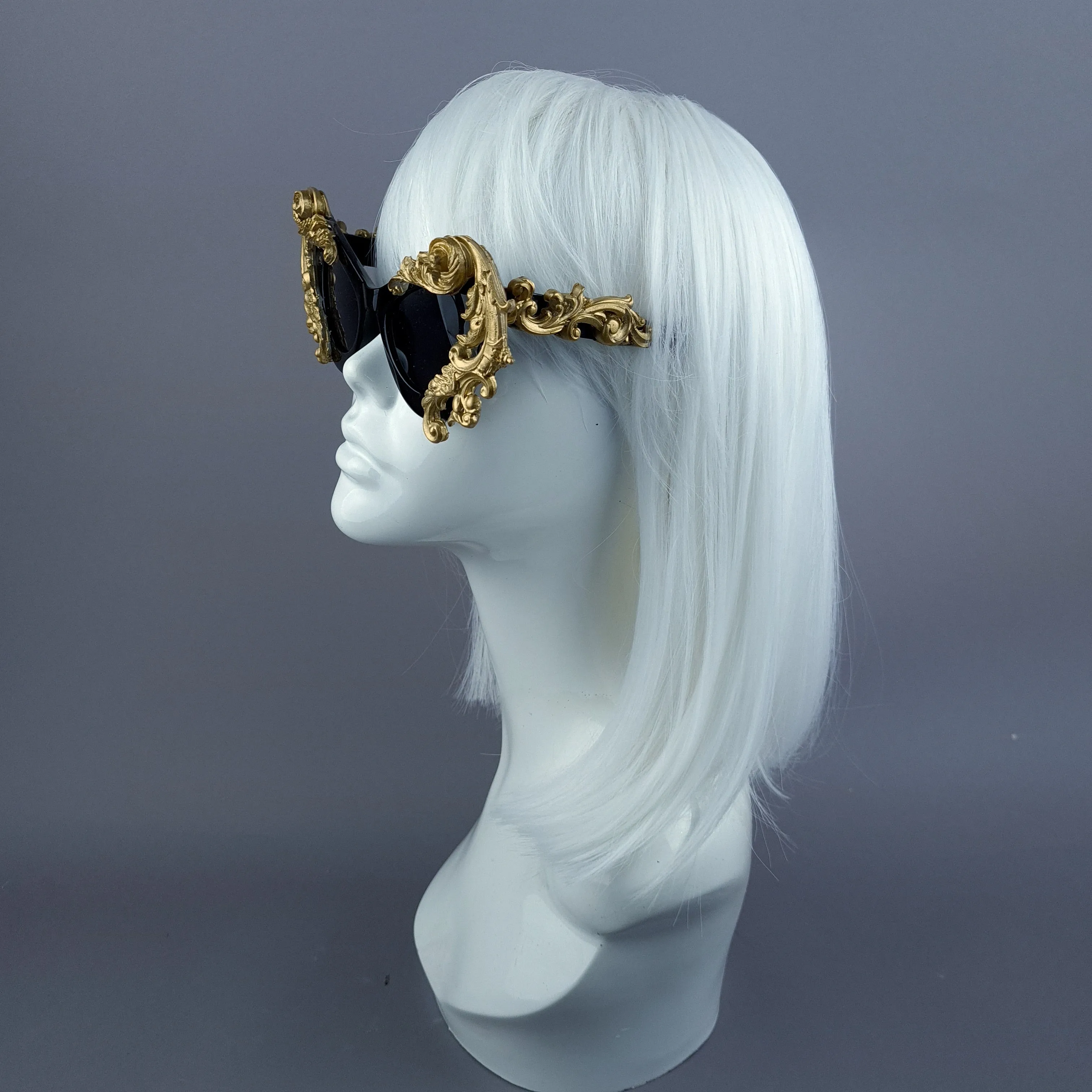 "Orion" Gold Filigree Catseye Sunglasses