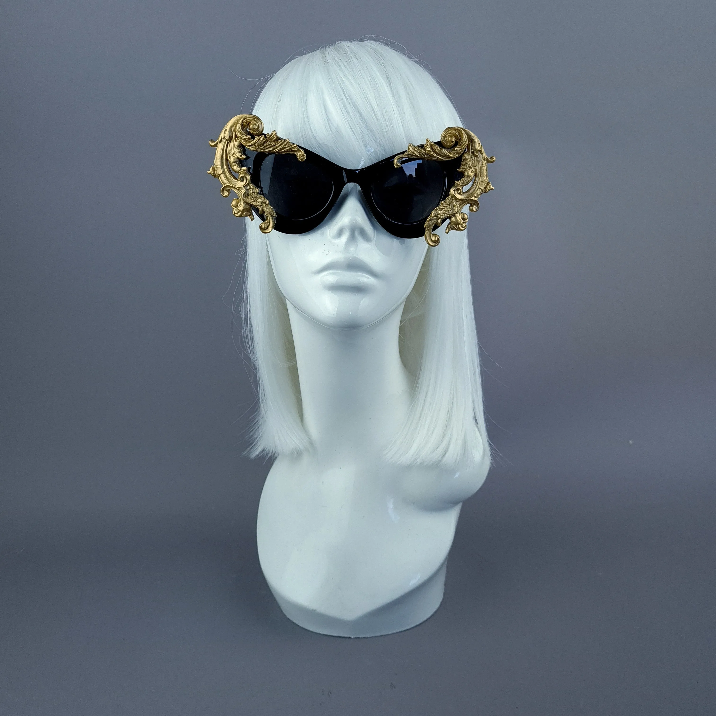 "Orion" Gold Filigree Catseye Sunglasses