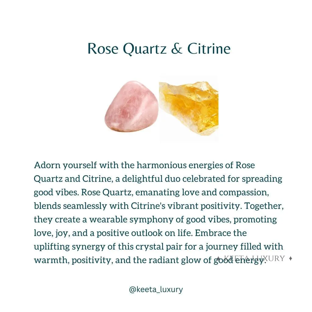 Radiant Aura - Rose Quartz & Citrine Bracelet