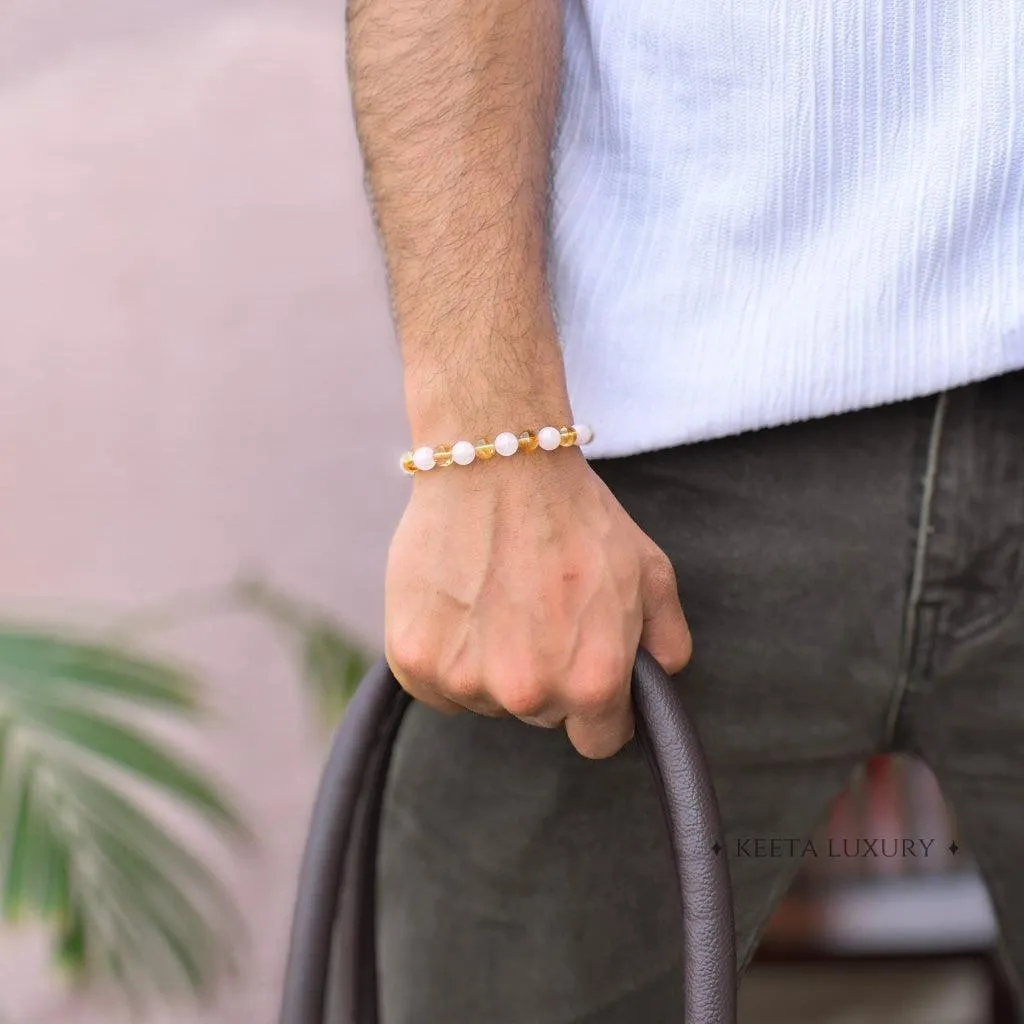 Radiant Aura - Rose Quartz & Citrine Bracelet