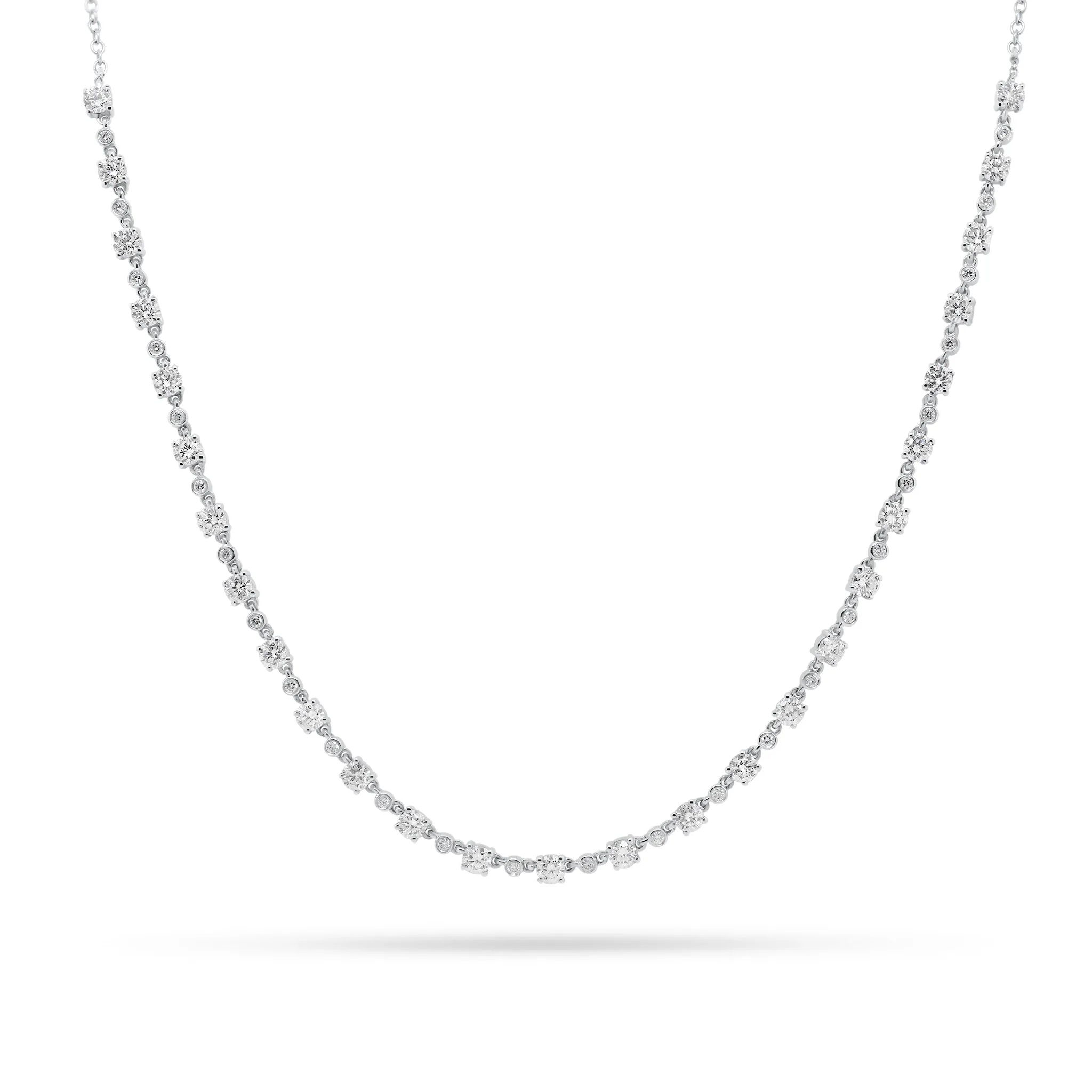 Round Diamond Chain Necklace