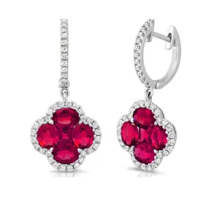 Ruby & Diamond Earrings