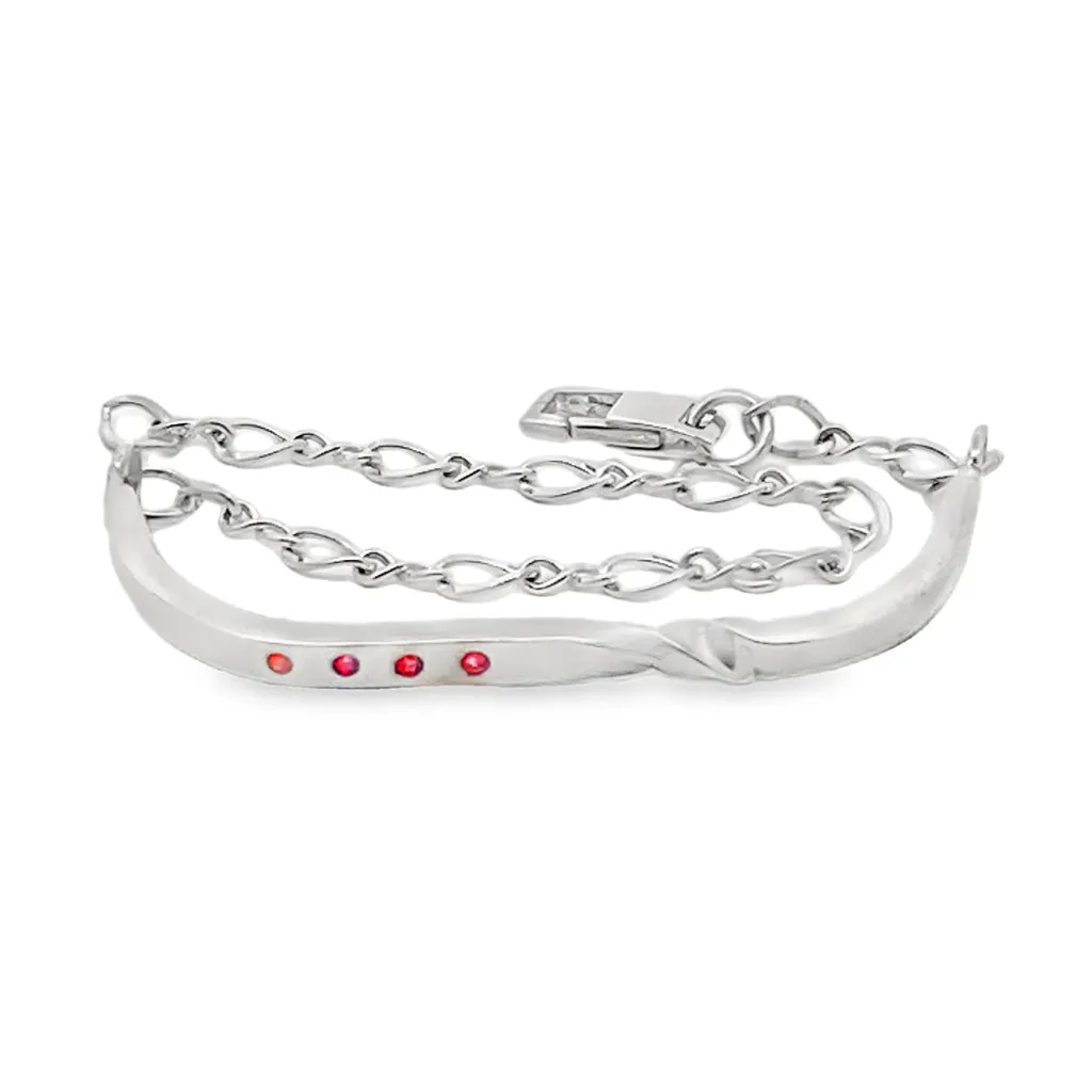 Ruby Twist Bar Bracelet