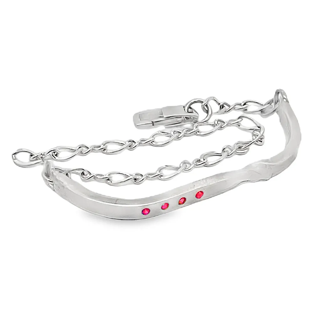 Ruby Twist Bar Bracelet