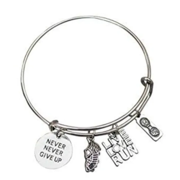 Runner Bangle Bracelet- Never Give Up